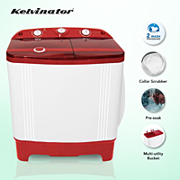 Kelvinator 6.5 kg Semi-Automatic Washing Machine, KWS-A650CR Kelvinator 6.5 kg Semi-Automatic Washing Machine, KWS-A650CR